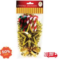 FF ชุดประดับดาว + ระฆัง (6000-01) ของตกแต่ง เทศกาลคริตส์มาส Christmas decoration ส่งฟรี