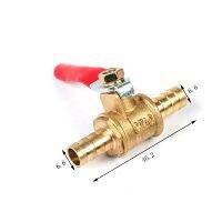 6/8/10/12mm Hose Barb Red Handle Pagoda Brass Water Oil Air Gas Fuel Line Shutoff Ball Valve Pipe Fittings