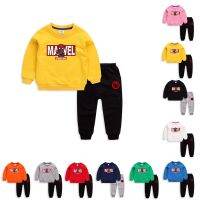 **ใหม่ ชุด** 8 Colors Kids Long Sleeve Cotton Cartoon Sweater+ Pants Set(Wholesale Available)