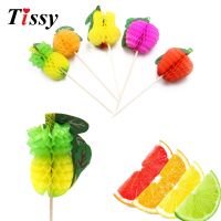 20PCS Paper Fruit Picks Drink Cup Decorations Summer/Birthday/Wedding Decoration Baby Shower Supplies