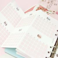 กระดาษรีฟิล 6 รู ปฏิทิน ไม่ลงวันที่ สำหรับ 1 ปี ⭐️ Undated Calendar A6/A5/A7 by mimisplan