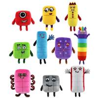 Numberblocks Plush Toys 1-10 Stuffed Dolls Baby Mathematics Enlightenment Animation Cartoon Gifts Good Stuff