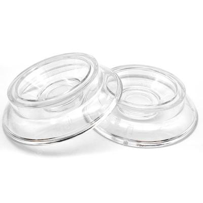 ‘【；】 2Pcs Transparent Round Crystal Plastic Acrylic Caster Cups Grand Piano Foot Pads Set Piano Mats