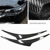 Car Headlight Eyebrow Trim For Honda Accord 9th 2013-2015 Carbon Fiber Front Head Light Lamp Cover Brow Headlamp Eyelid Sticker