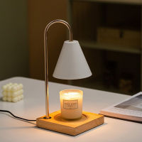 Electric Candle Warmer Wax Melting Light Wax Melt Lamp Lantern Aromatpy Table Wooden Base Night Light Home Bedside Decor