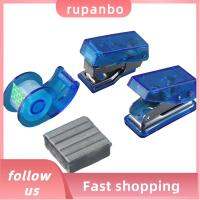 RUPANBO039392692 สีฟ้าสีฟ้า ชุดอุปกรณ์สำนักงานขนาดเล็กสีฟ้า พลาสติกทำจากพลาสติก โลหะสำหรับตกแต่ง ชุดอุปกรณ์สำนักงานเครื่องเขียนสีน้ำเงินขนาดเล็ก บ้านในบ้าน เคสพกพาขนาดเล็ก ออฟฟิศสำหรับทำงาน