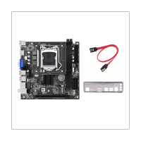 H61S (H61) LGA1155 PC Motherboard Motherboard +SATA Cable+Baffle Kit Supports 2XDDR3 RAM Slot NVME M.2 Port+WIFI Ports USB2.0 SATA2.0