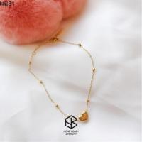 ✴HB Jewelry JASPER Gold Plated Dot Heart-Shaped  Chain Anklet Fashion Accessories JL00009❖