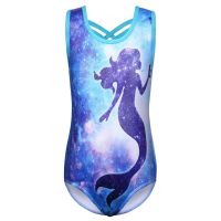 【cw】 BAOHULU Gymnastics Leotard Human Pattern Ballet Sleeveless Wear Sparkly Bodysuits !