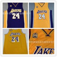 ● Lakers Lakers 24 Kobe Bryant 60th Anniversary Vintage Embroidered Jersey