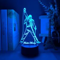 3D Led Night Light Lamp British Singer Freddie Nightlight for Office Home Decoration Best Fans Gift Dropshipping Mercury Figure