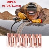 20pcs/set MIG Welding Nozzle Contact Tips Gas Diffuser Connector Holder Torch Contact Semi-automatic Welding Nozzle 0.8/1/1.2mm Welding Tools