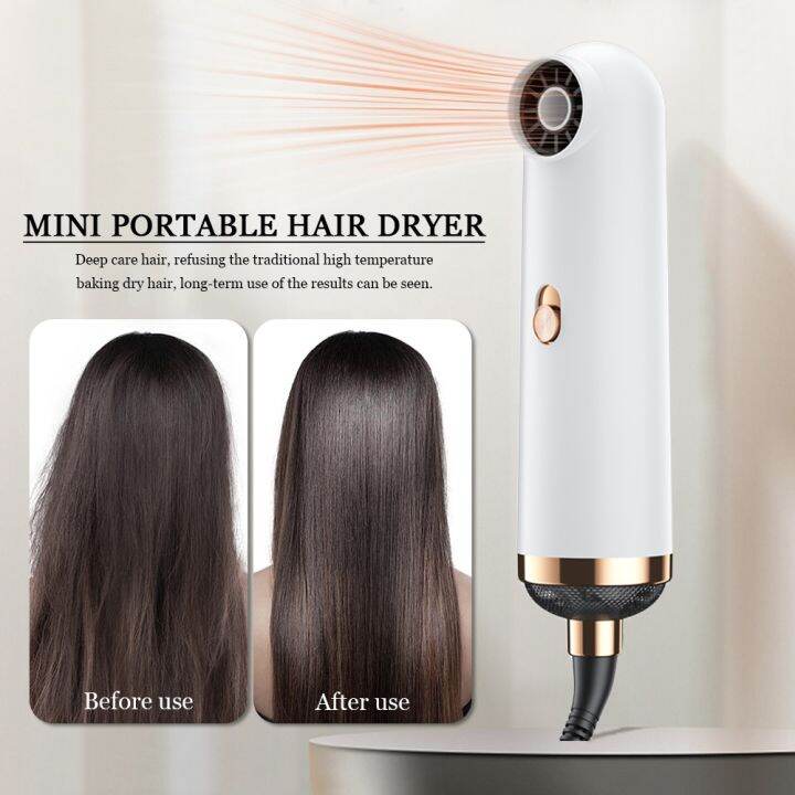 mini-hair-blow-dryer-3-speeds-portable-handy-hairdryer-bladeless-hair-straightening-comb-anti-winding-travel-bathroom-appliances