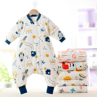 Childrens Sleeping Bag Autumn And Winter Thickened Baby Cartoon Split-legged Sleepsacks With Detachable Sleeves For Boys Girls