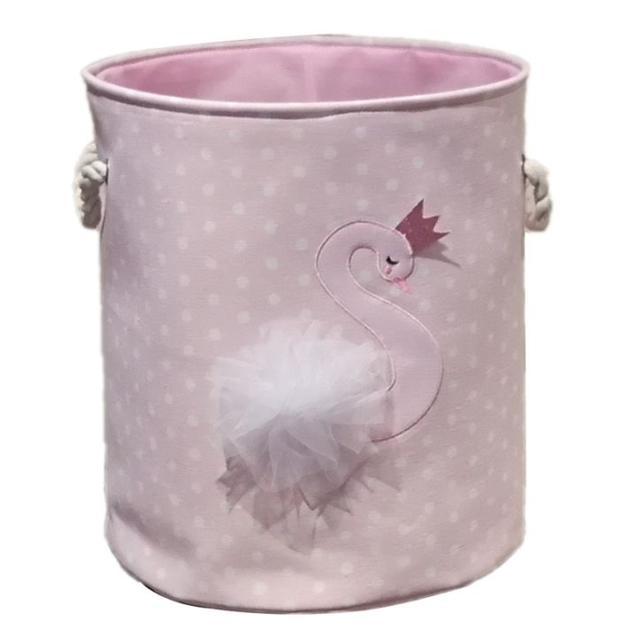 dirty-laundry-basket-pink-swan-organizer-basket-drawstring-storage-baskets-for-toys-books-d35xh40cm