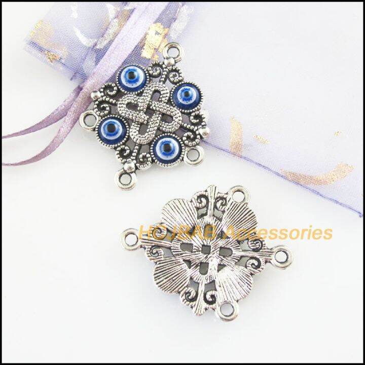 cw-fashion-6pcs-tibetan-silver-plated-flower-chinese-knot-round-eye-resin-charms-connectors-30x37mm