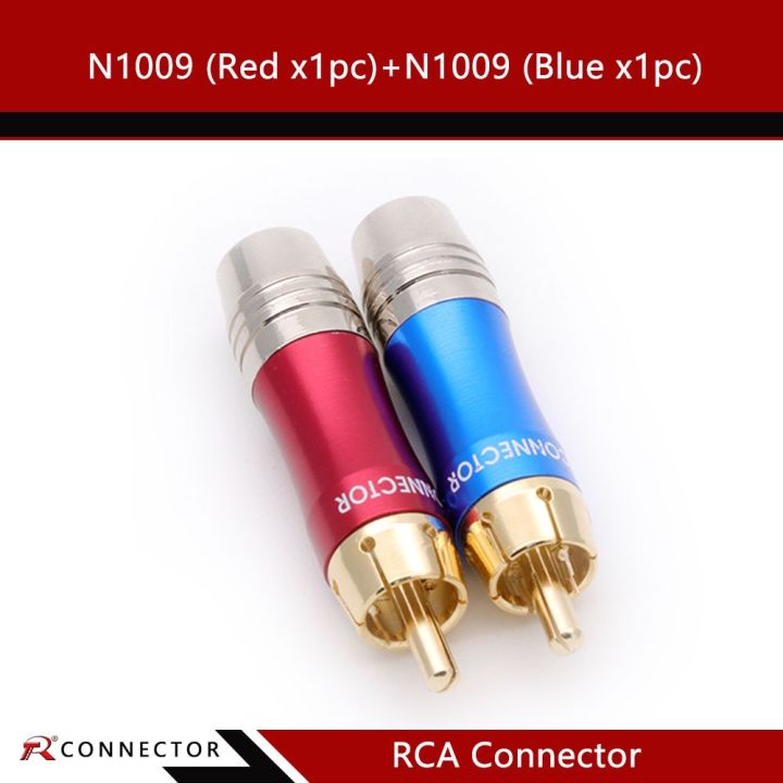 1pair-2pcs-rca-connector-wire-male-female-plug-audio-adapter-blue-amp-red-pigtail-speaker-plug-for-8mm-cable-gold-plated-watering-systems-garden-hoses