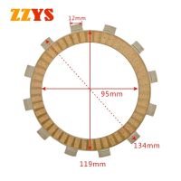 ✵ 134X119X95X3mm 7ชิ้นกระดาษชิ้นส่วนรถจักรยานยนต์ที่ใช้แผ่นดิสก์แผ่นคลัตช์แรงเสียดทานชุดสำหรับคาวาซากิ KLX250 KLX 250