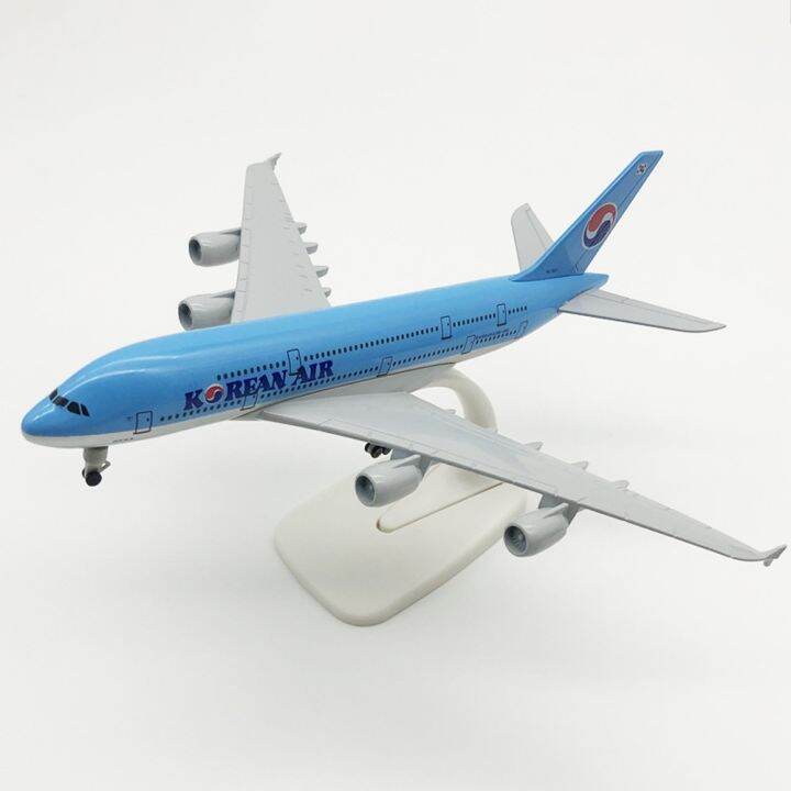 jiozpdn055186-escala-1-350-comprimento-20cm-korean-air-a380-metal-diecast-avi-o-modelo-de-brinquedos-presente-para-meninos-crian-as-cole-o-infantil