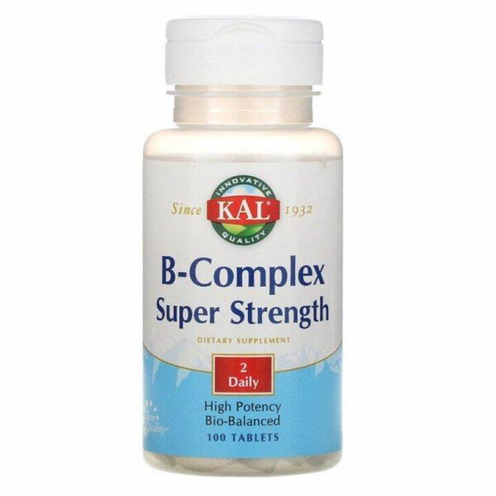 KAL B Complex Super Strength 100 Tablets VITAMIN B Complex | Lazada ...