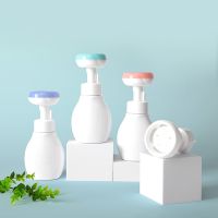 Flower Liquid Soap Dispenser Stamp Hand Soap Pump Bottle Floral Foam Bubbler Handsoup Plastic Bathroom Trip Travel Storage 350ML