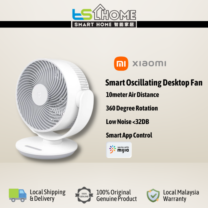 Xiaomi Mijia Desk Fan Oscillating Desktop Table Fan With 5 Speed ...