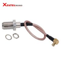 1pcs F female to MCX male right angle connector RG316 15CM cable