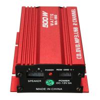 【Big-Sales】 Digital Shop Bangladesh ลำโพง MP3รถเสียงสเตอริโอ HiFi แบบพกพา500W 12V Mini 2CH เครื่องขยายเสียงได้