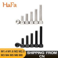 5-50PCS M1.4 M1.6 M2 M2.5 M3 M4 M5 M6 M8 Hex Allen Socket Cap Head Screw 304 Stainless Steel DIN912 Black Grade 12.9 Bolt Screws Screw Nut Drivers