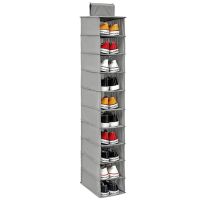 【CW】 Hanging Shoe Organizer 10-Layer Heavy Duty Non-woven Rack Saving Storage Shelf Hat