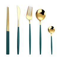 High-end western tableware steak knife and fork three-piece set stainless steel fork spoon set household steak plate western food plate adult