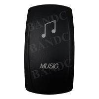 Cover Cap Only! Car Boat Dash MUSIC Pattern Laser Etched Rocker Switch Backlit Cover Cap Auto Accessories Waterproof