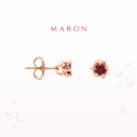 [New Item] MARON ต่างหูเสริมดวง ต่างหูพลอยแท้ เงินแท้ แถมฟรี ผ้าเช็ดเครื่องประดับ มีใบรับประกัน พร้อมกล่อง พร้อมส่ง I Shooting Star Stud Earrings Ruby