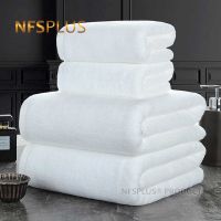 Thicken Bath Towel For Adults 100 Cotton Pure White Heavy Terry Absorbent Hand Face Towel For Bathroom and 5 Star Hotel