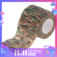 ?【Lowest price】LANG 1PC กลางแจ้ง Camo ปืนล่าสัตว์กันน้ำตั้งแคมป์พราง Stealth DUCT Tape