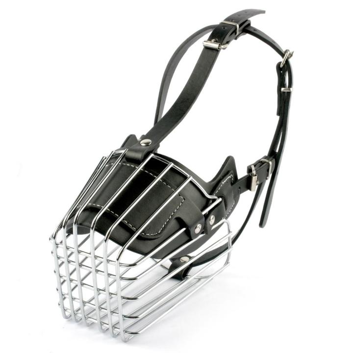 black-brown-strong-metal-wire-basket-dog-muzzle-for-large-dog-amstaff-pitbull-bull-terrier-anti-bite-bark-chew-muzzles