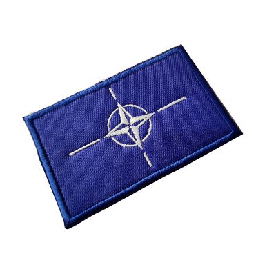 ♦ OTAN NATO Flag Patches Embroideried Velcros Patches for Clothes Military Tactical Embroidery Armband Backpack Badge