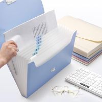 ❡ A4 file package Multi-function 13 Grids Folder Handheld File Folder Organ Organizer Storage Holder Office Document Storage Tools