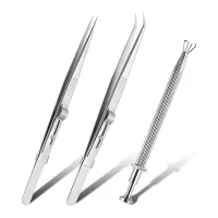 Diamond Tweezers Jewelers Holder Pick Up Tool Stainless Steel Tweezers Diamond Claw Tweezers Gems Tweezer