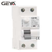 GEYA Type A RCD แม่เหล็กไฟฟ้าตกค้างในปัจจุบันตัดวงจร AC ELCB 2ขั้วโลก63A 30mA 100mA 300mA RCCB