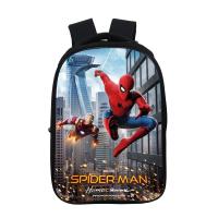 Spidermans 3D กระเป๋านักเรียนสำหรับเด็กผู้หญิงเด็กวัยรุ่น Superhero Series อุปกรณ์ต่อพ่วงกระเป๋าเป้สะพายหลัง Campus กระเป๋านักเรียนนักเรียน Breathable กระเป๋าเป้สะพายหลังสีเต็มรูปแบบ