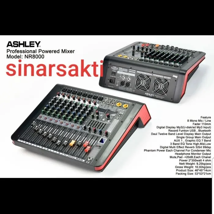 POWER MIXER ASHLEY NR8000 8CH ( ORIGINAL ) Lazada Indonesia