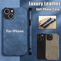 Casing ponsel kulit lembut Matte pelindung kamera tahan guncangan bumper untuk iPhone 14 Pro Max 13 12 11 Pro Max