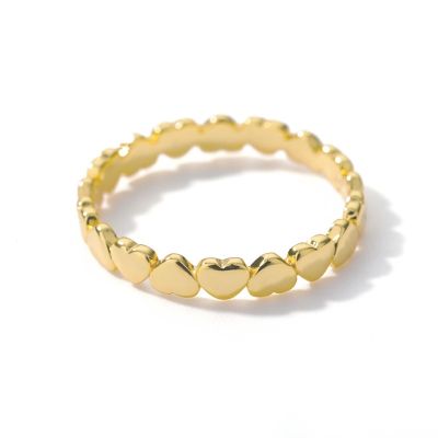 [MM75] แหวนหัวใจสแตนเลสสำหรับผู้หญิงเสนอหมั้นแหวนแต่งงานเครื่องประดับวินเทจ Anillos ของขวัญวันวาเลนไทน์