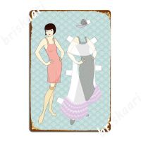 Flapper เอนกประสงค์ Paperdoll ชุดออกงานกลางคืนป้ายโลหะที่กำหนดเอง Wall Pub โปสเตอร์ดีบุกโปสเตอร์  （Stock size: 20cm * 30cm）