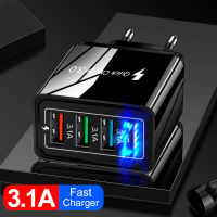 【fast delivery 】5V/3.1A Quick Charger 3.0 Model 4 ports US plug adapter usb charger fast charge charger for ios Android