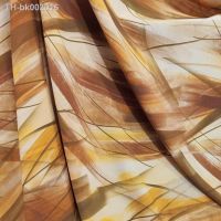 ㍿♗☜ 1 meter X 1.4 meter Brown Geometric Patchwork Viscose Fabric Soft Dress Shirt Material Rayon