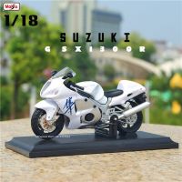 Maisto 1:18 SUZUKI รถ Moto GSX1300R ต้นฉบับได้รับอนุญาตโมเดลมอเตอร์ไซค์อัลลอยจำลองของของขวัญวันเกิดเก็บรถของเล่น