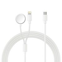 2 In 1 USB C สายชาร์จเร็วสำหรับนาฬิกา Apple Ultra 8 7 6 5 4 SE สถานีชาร์จไร้สายแม่เหล็กสำหรับ iPhone 14 13 11 Pro ที่ชาร์จแบบไร้สาย LWX396