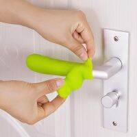 【cw】 1Pc Silicone Door Knob Covers Safety Guard Doorknob Cases Anti collision Hand Sleeve Static free